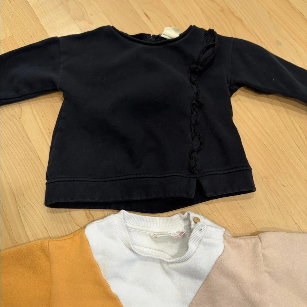 Zara Kids Black and Multicolor Sweatshirts